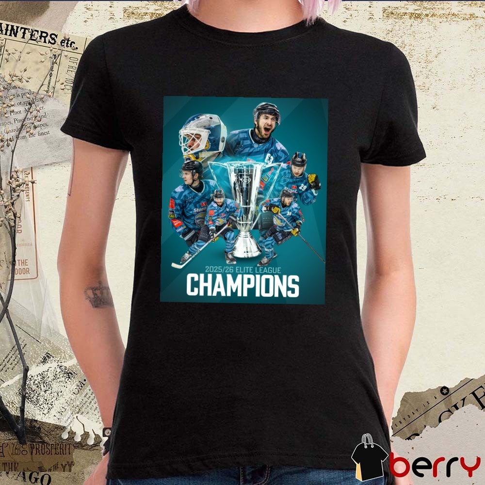 Belfast Giants Champions 2025 – 2026 Elite Ice Hockey League Poster t-shirt