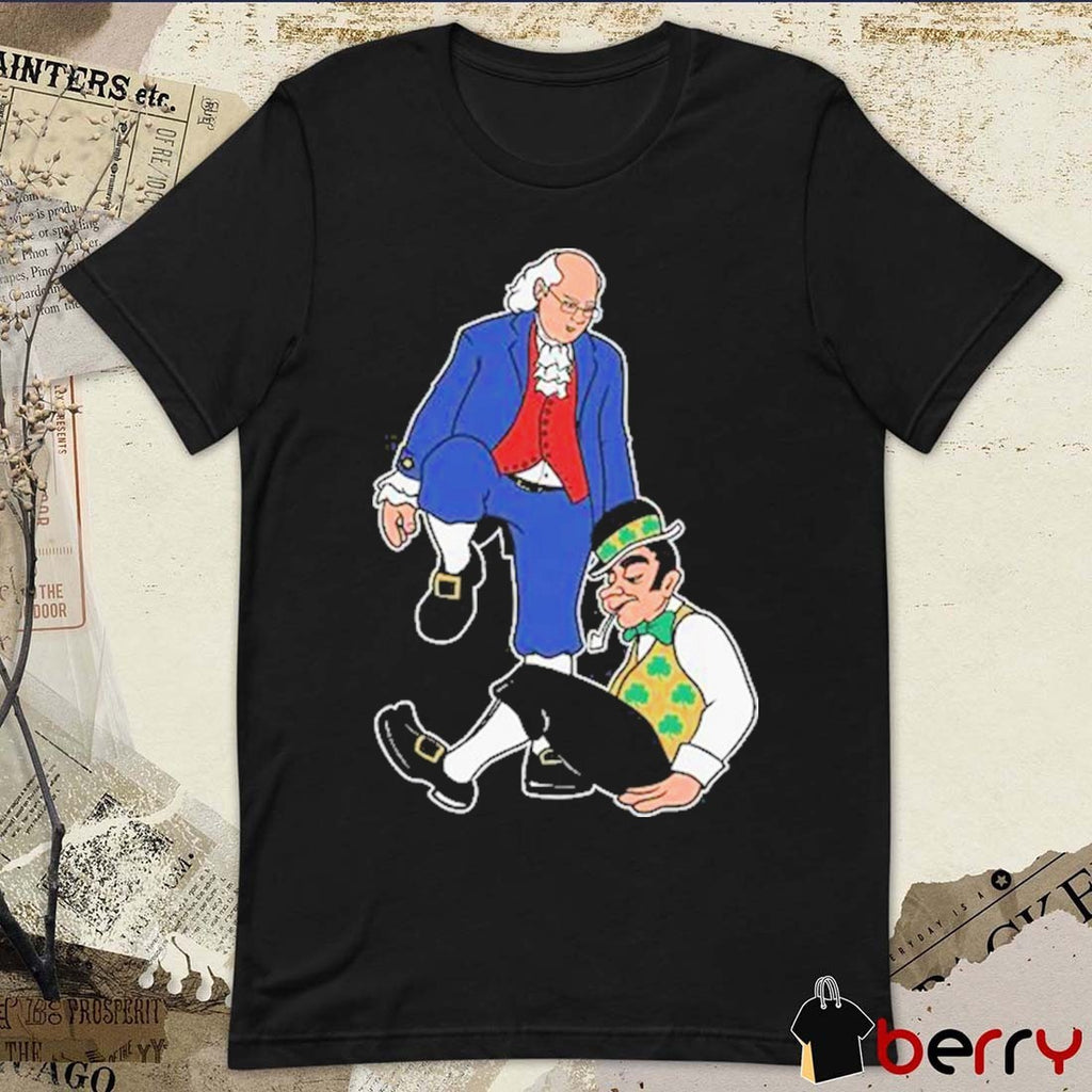 Ben Franklin Stepover Philadelphia 76ers Vs Boston Celtics Mascot t-shirt