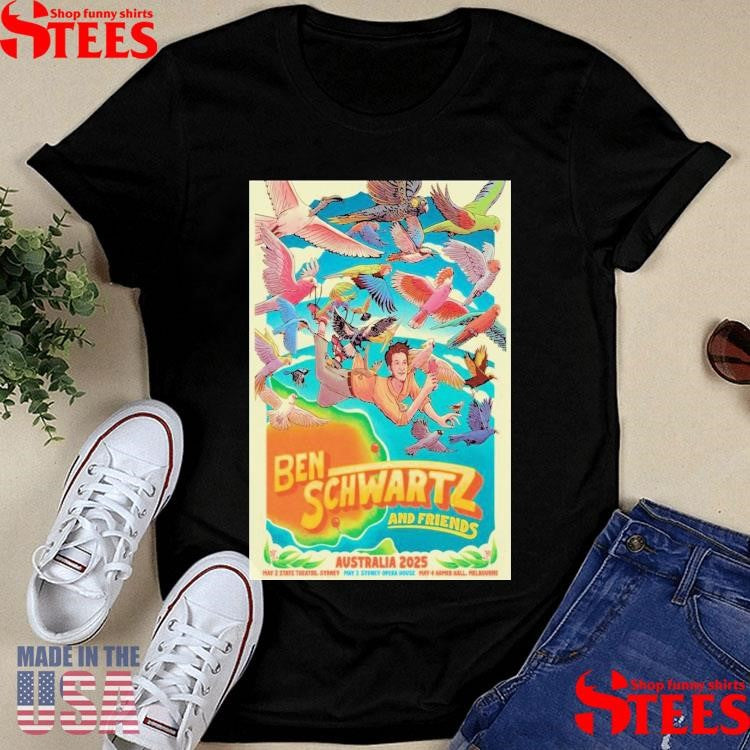 Ben Schwartz & Friends Tour Melbourne, Australia 2025 Poster Shirts