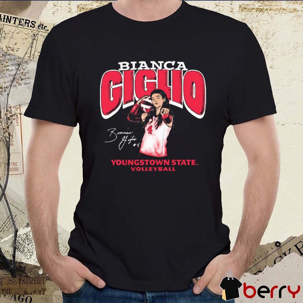 Bianca Giglio Youngstown State Volleyball Illustrated Signature Graphic t-shirt