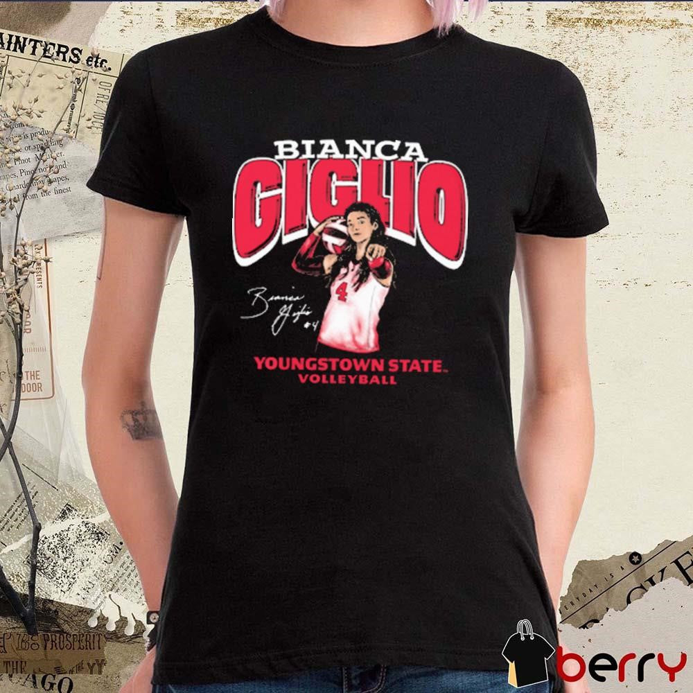 Bianca Giglio Youngstown State Volleyball Illustrated Signature Graphic t-shirt