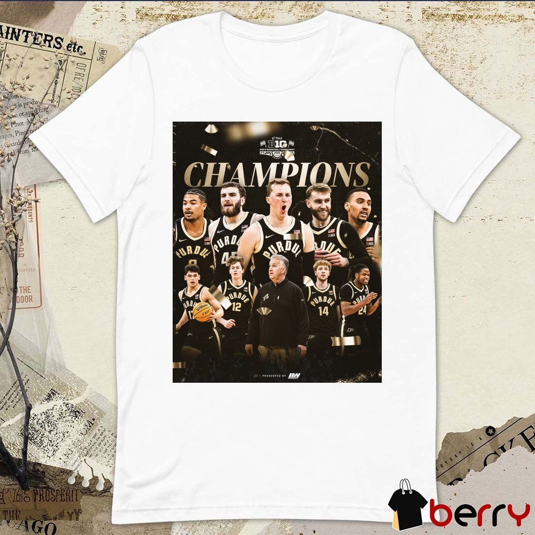 Big Ten Champions Purdue Boilermakers Men’s Basketball Of The Midwest Poster t-shirt