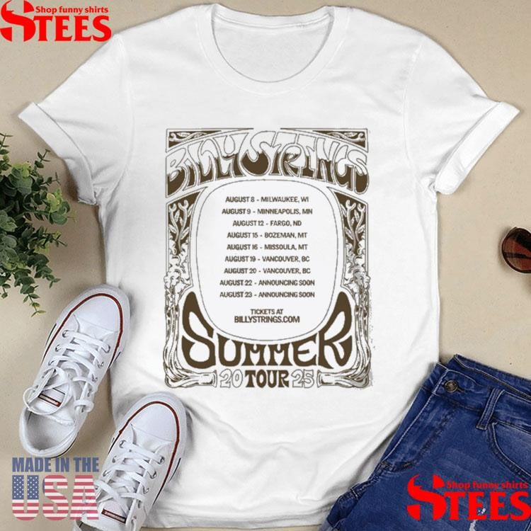 Billy Strings Summer Tour August 2025 Shirts