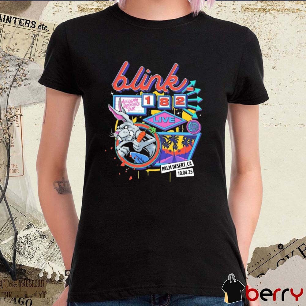 Blink 182 Missionary Impossible Tour Palm Desert CA On October 4 2025 t-shirt