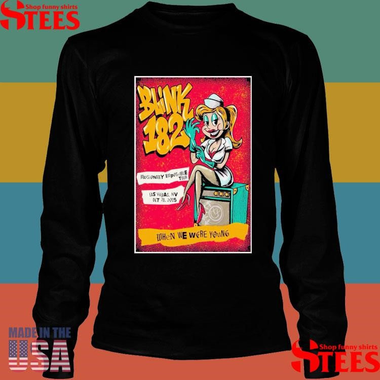 Blink 182 When We Were Young Missionary Impossible Tour Las Vegas Nv Oct 19 2025 Festival Grounds T-Shirts