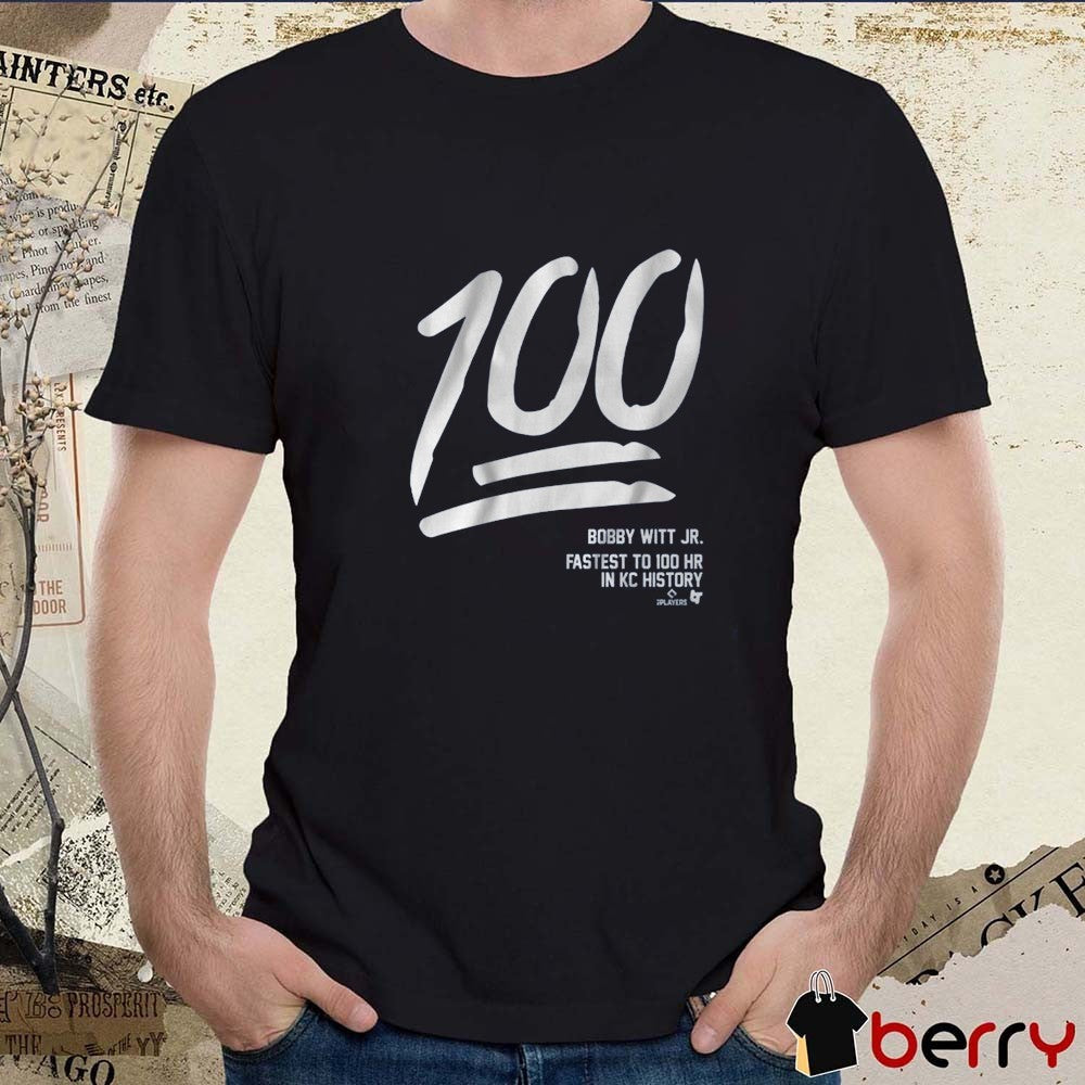 Bobby Witt Jr 100 Fastest To 100 Hr In KC History Kansas City Royals MLB t-shirt