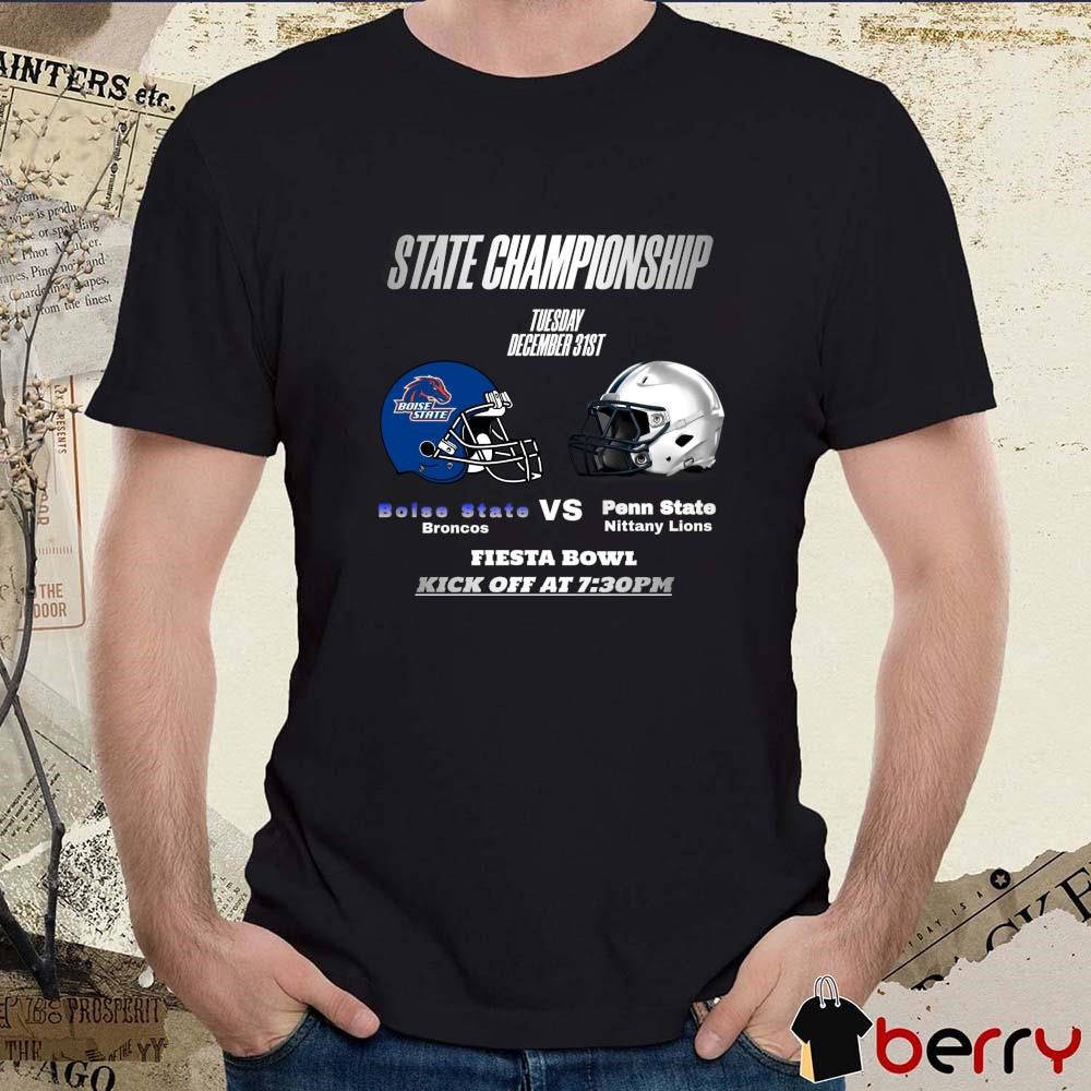 Boise State Broncos VS Penn State Nittany Lions State Championship Tuesday December 31st 2024 Fiesta Bowl Helmet t-shirt
