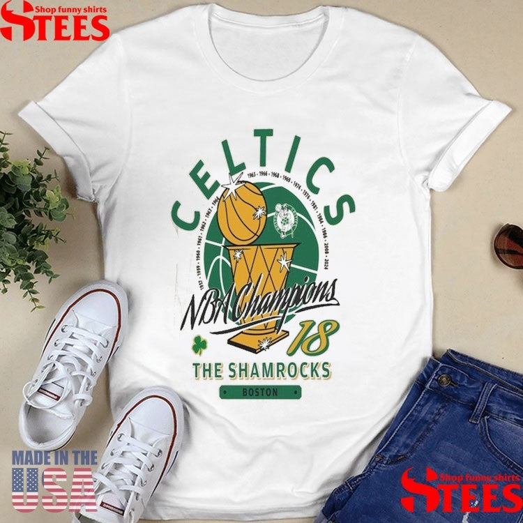 Boston Celtics Mitchell & Ness Hardwood Classics Champions Vintage T-shirt