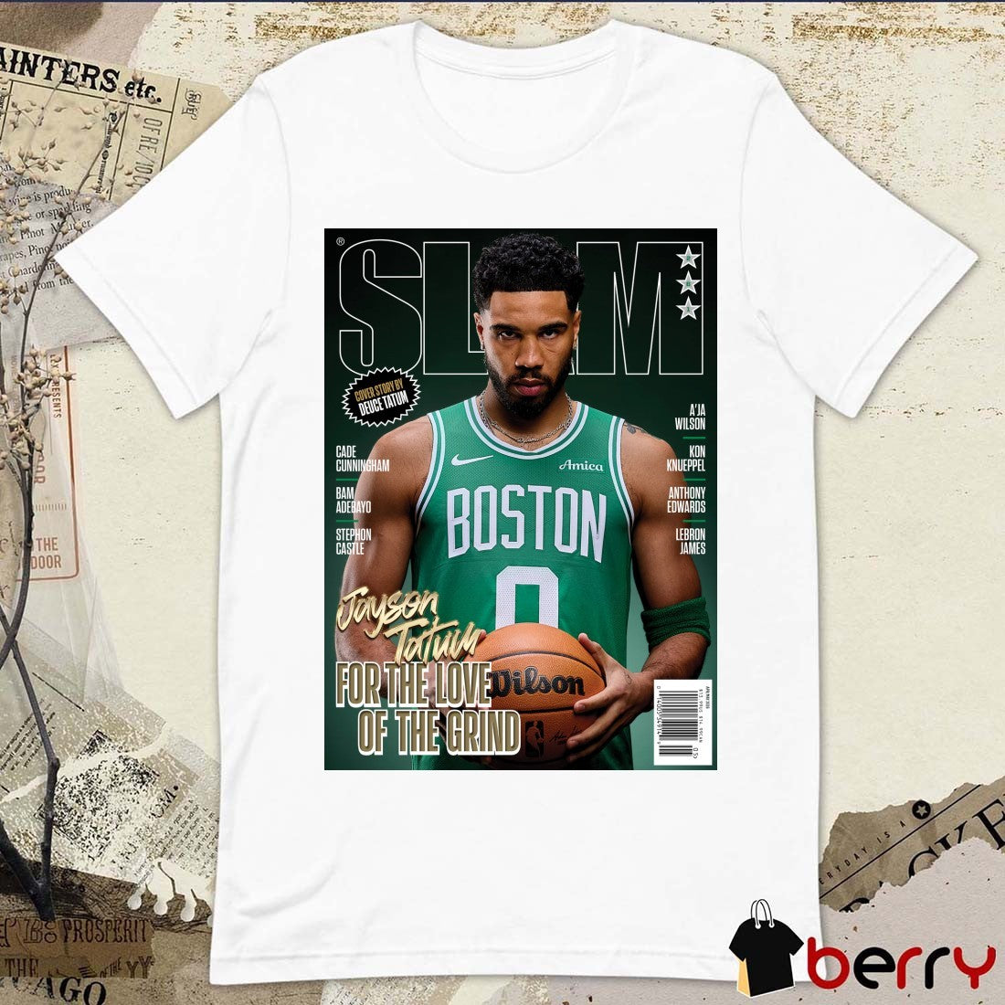 Boston Celtics SLAM Magazine – Jayson Tatum For The Love Of The Grind Poster t-shirt