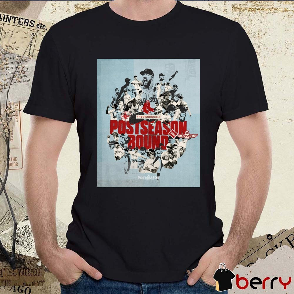 Boston Red Sox Baseball 2025 MLB Postseason Tremendously Art Poster t-shirt