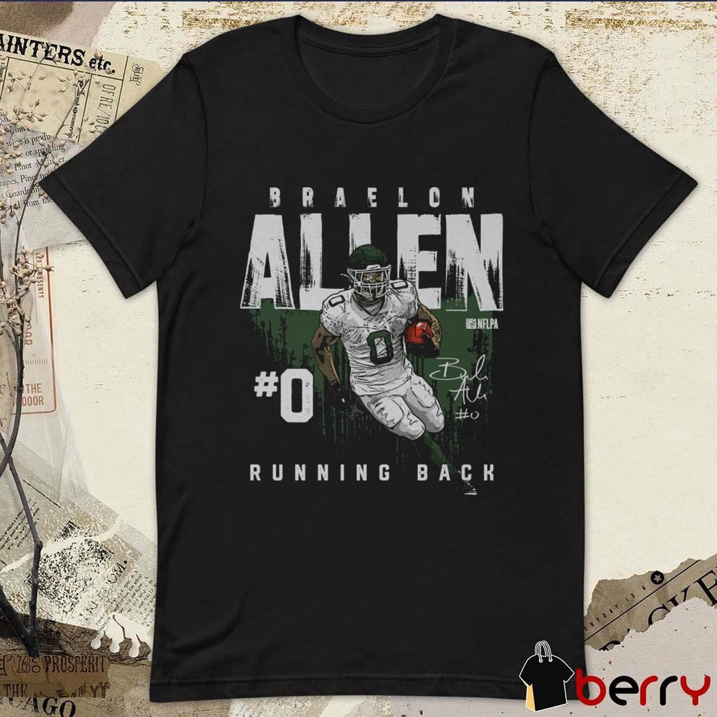 Braelon Allen New York Jets Running Back Brush Signature t-shirt