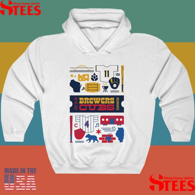 Brewers Cubs The Fourth Entry In Artist Game Card Series T-shirts