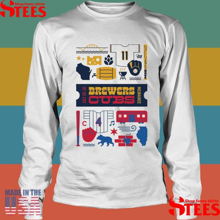 Brewers Cubs The Fourth Entry In Artist Game Card Series T-shirts
