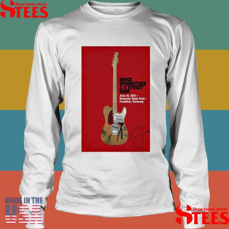 Bruce Springsteen & E Street Band Jun 18 2025 Frankfurt Germany, Deutsche Bank Park Guitar T-shirt