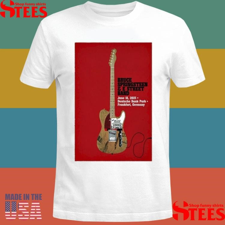 Bruce Springsteen & E Street Band Jun 18 2025 Frankfurt Germany, Deutsche Bank Park Guitar T-shirt