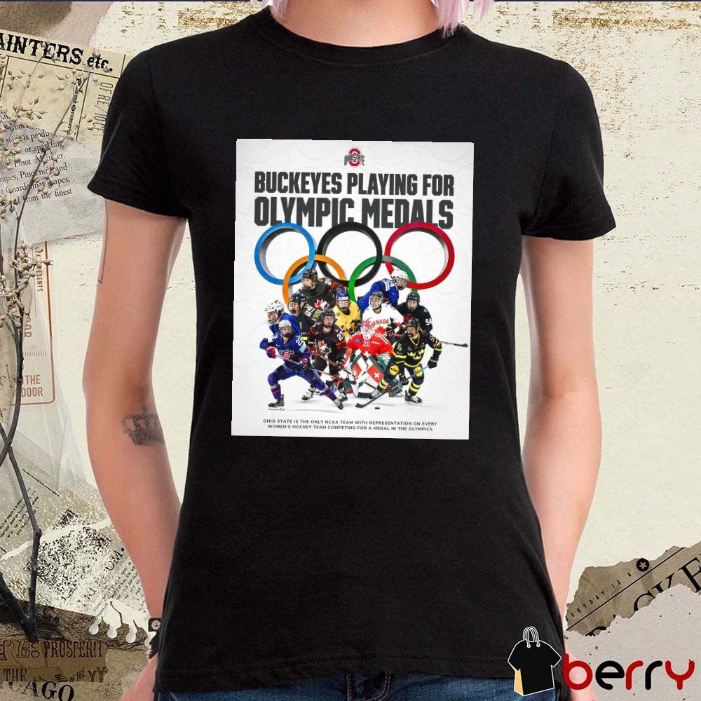 Buckeyes Playing For Olympics for Women’s Hockey Medals 2026 Poster t-shirt