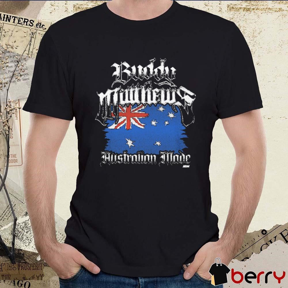 Buddy Matthews Australian Made Flag Vintage AEW 2025 t-shirt