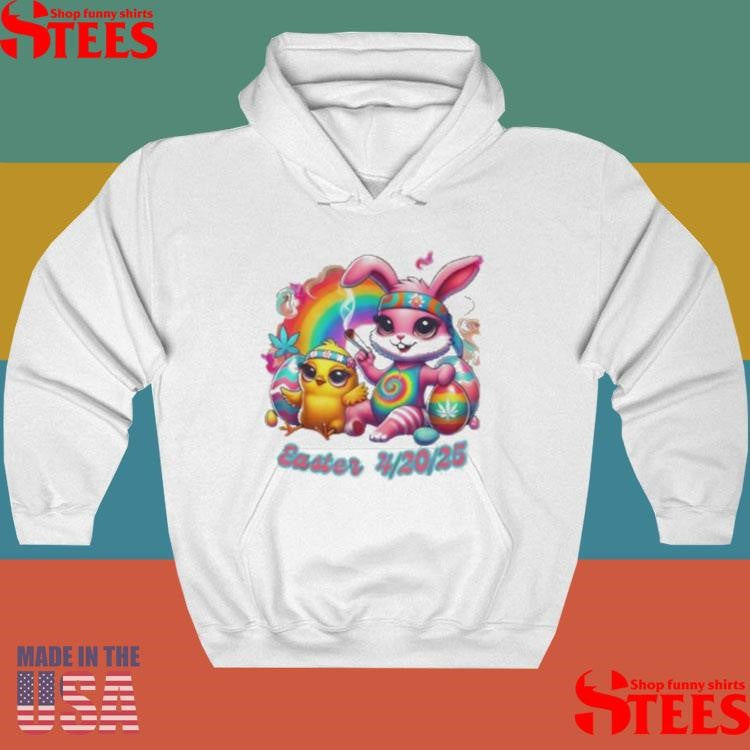 Bunny With Chicken Happy Easter 420 2025 Shirts