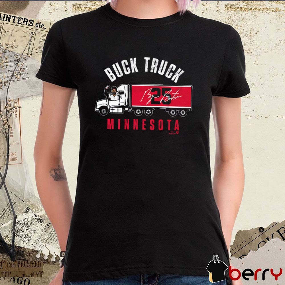 Byron Buxton Buck Truck Minnesota Twins MLB Painting Signature t-shirt