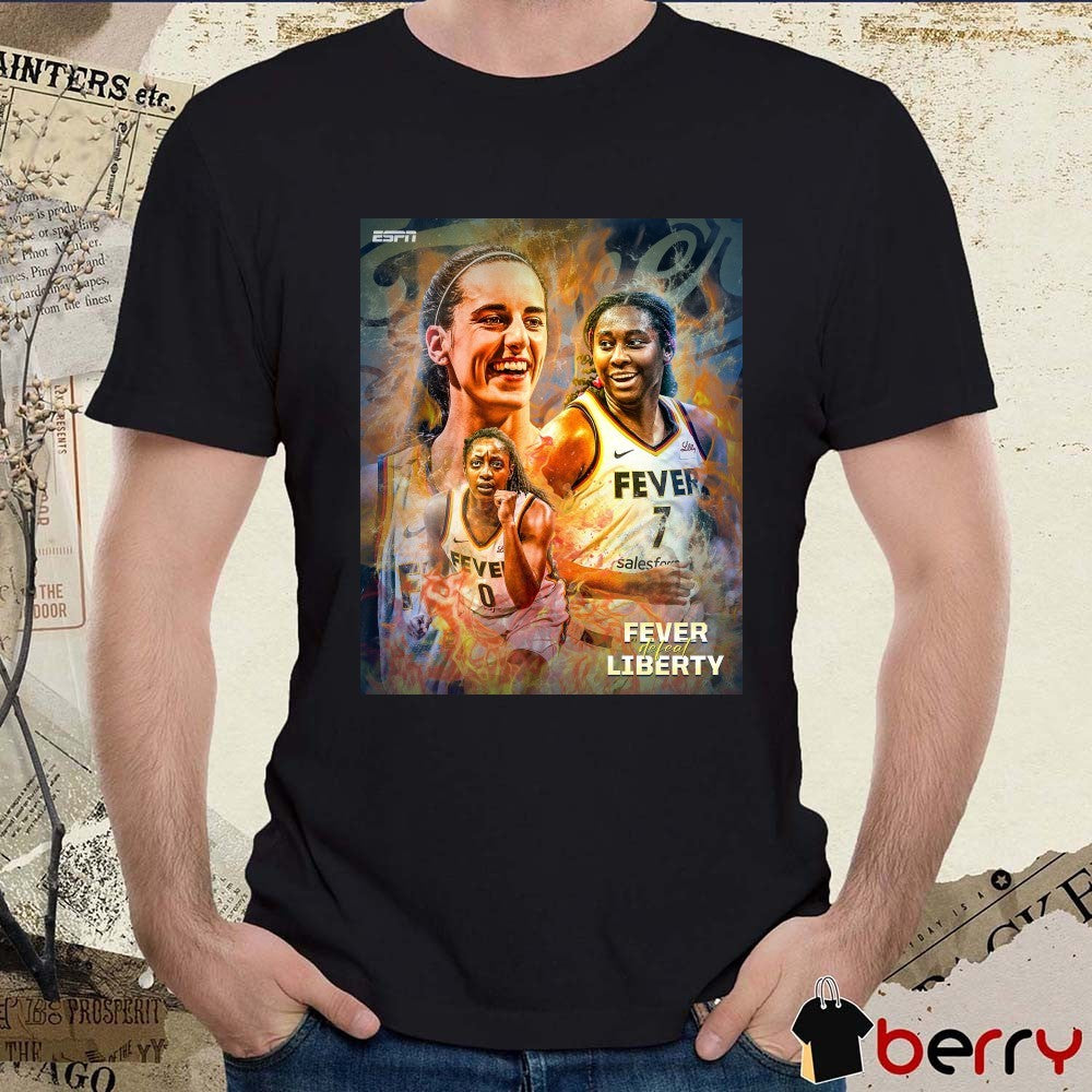 Caitlin Clark, Kelsey Mitchell and Aliyah Boston Indiana Fever Defeat New York Liberty 2025 Poster t-shirt