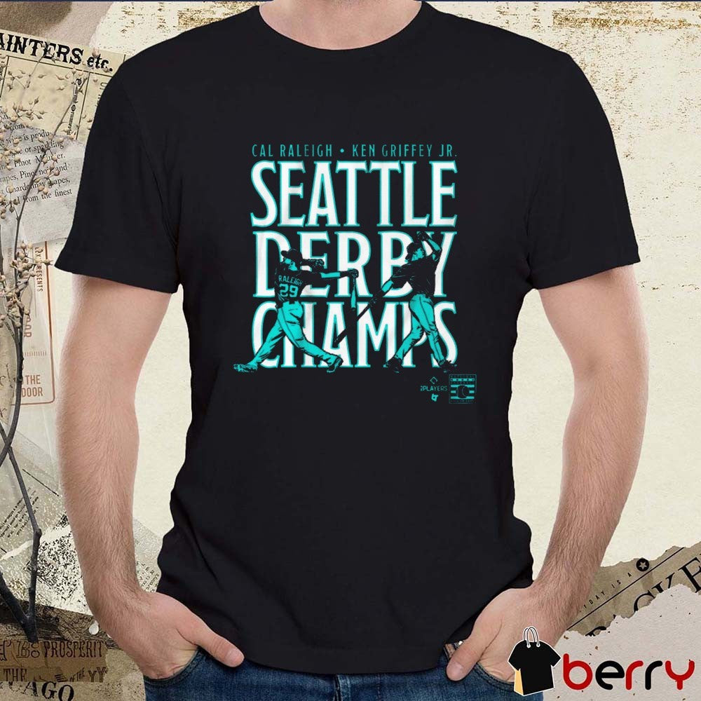 Cal Raleigh and Ken Griffey Jr Seattle Derby Champs Seattle Mariners MLB t-shirt