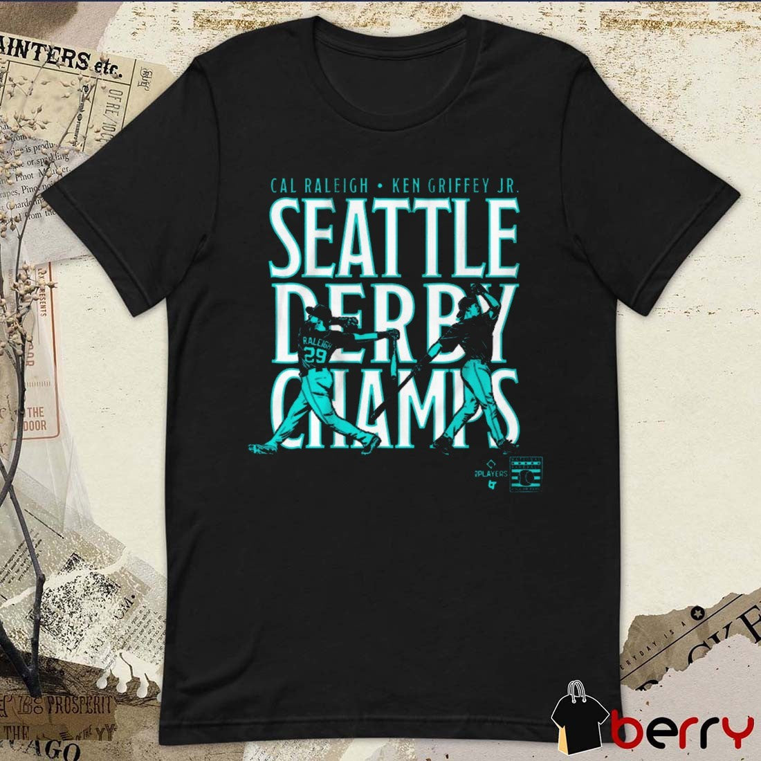 Cal Raleigh and Ken Griffey Jr Seattle Derby Champs Seattle Mariners MLB t-shirt