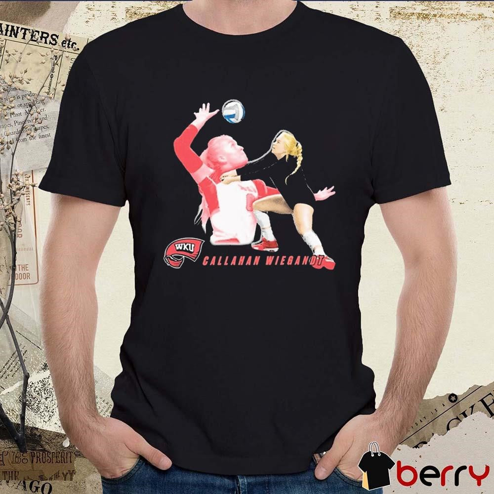 Callahan Wiegandt Western Kentucky University Volleyball Cartoon t-shirt