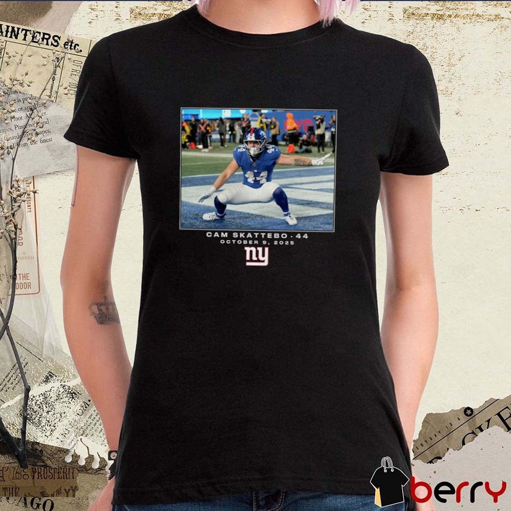Cam Skattebo New York Giants NFL Flash Features Week 6 October 9 2025 t-shirt