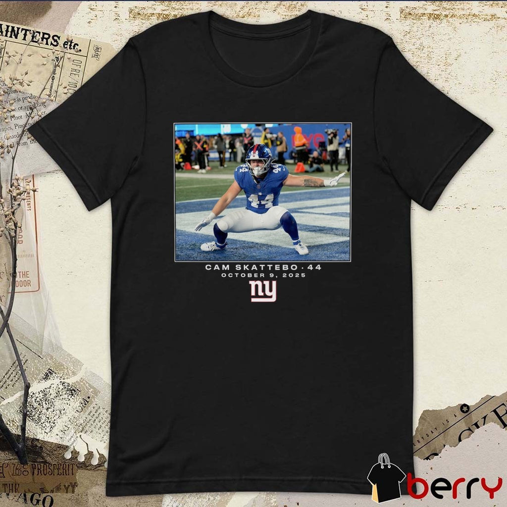 Cam Skattebo New York Giants NFL Flash Features Week 6 October 9 2025 t-shirt