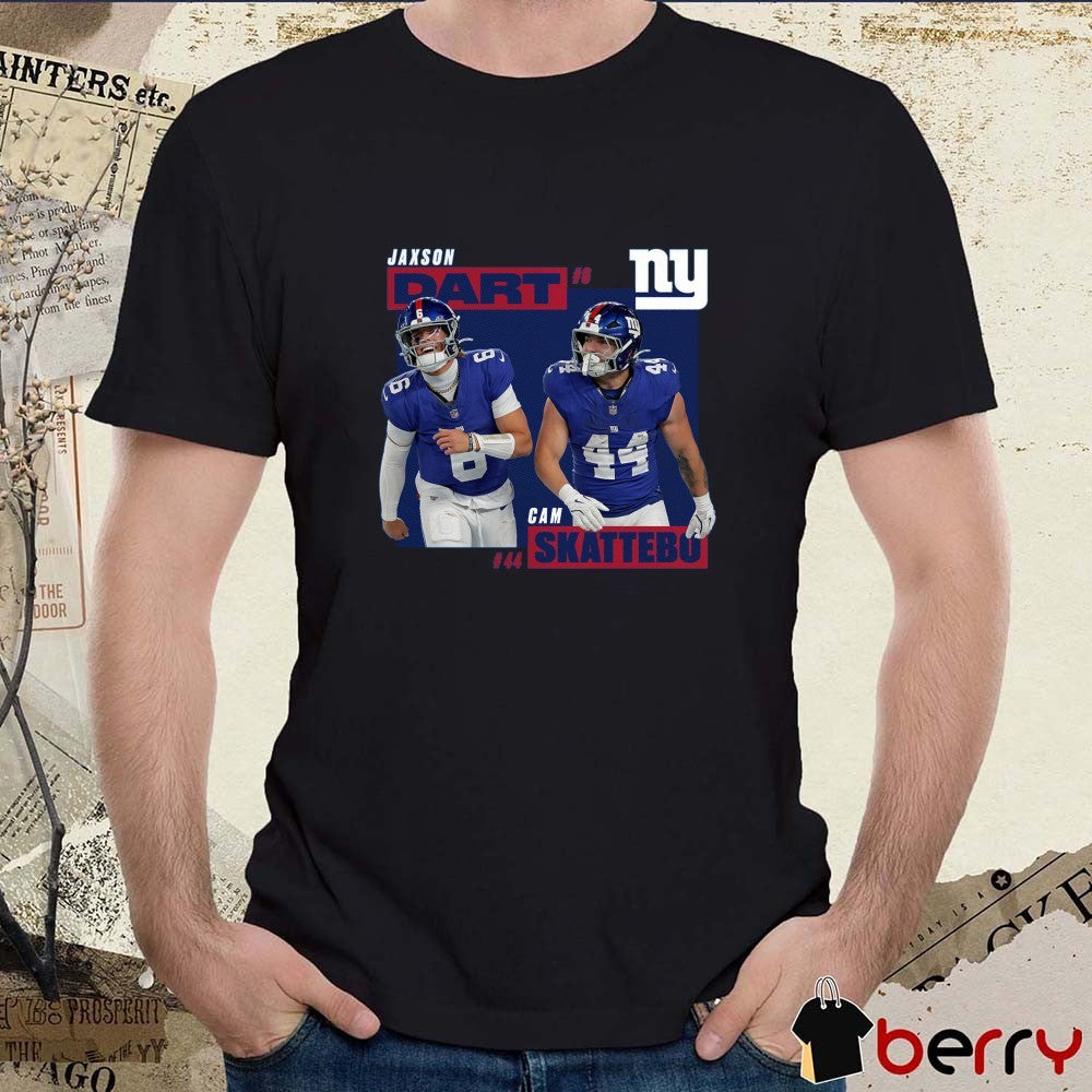Cam Skattebo and Jaxson Dart New York Giants NFL Players 2025 t-shirt