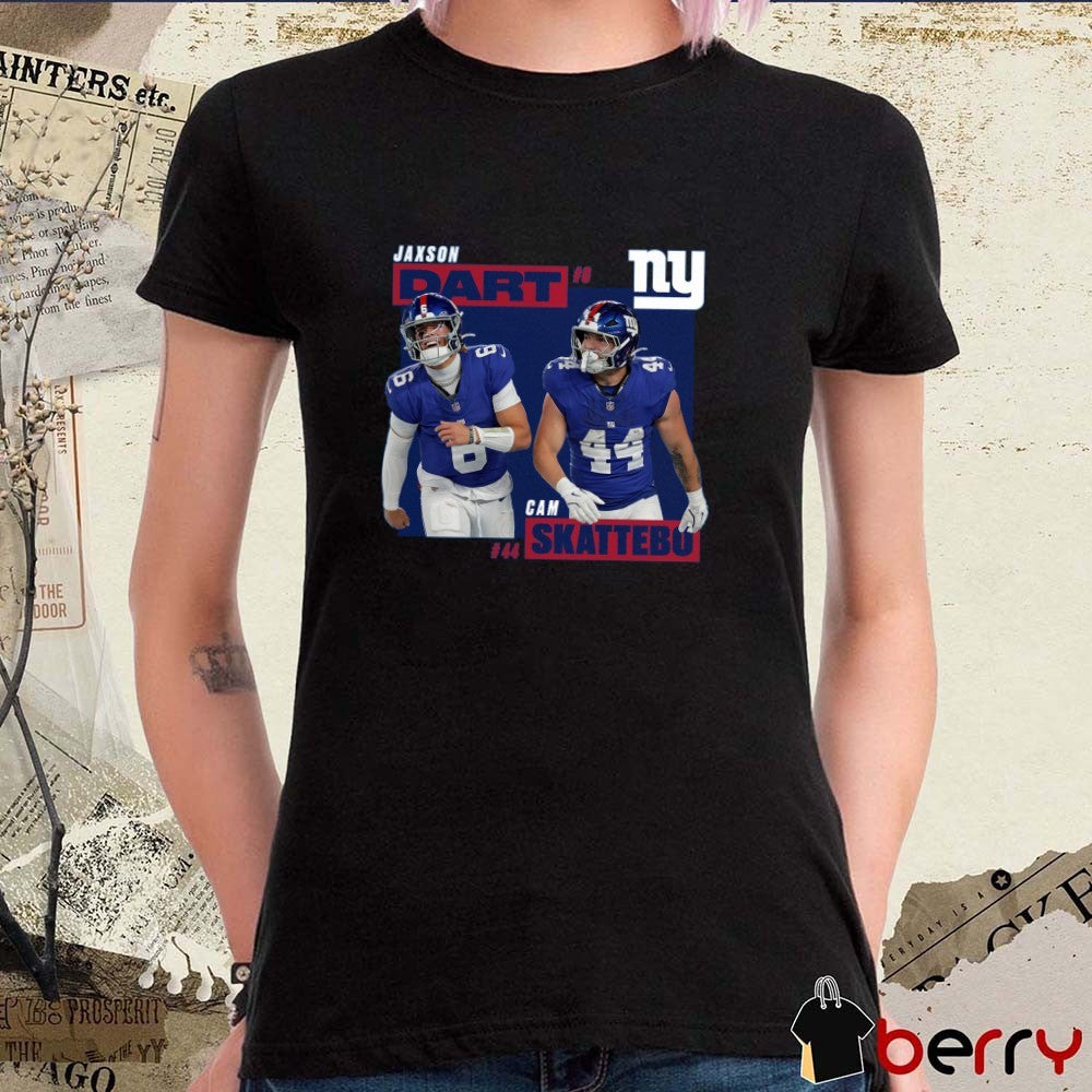 Cam Skattebo and Jaxson Dart New York Giants NFL Players 2025 t-shirt