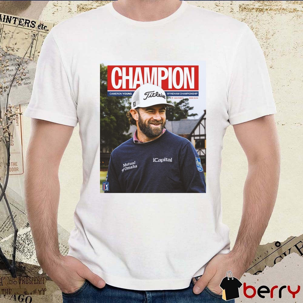 Cameron Young PGA Tour win at the 2025 Wyndham Championship Poster t-shirt