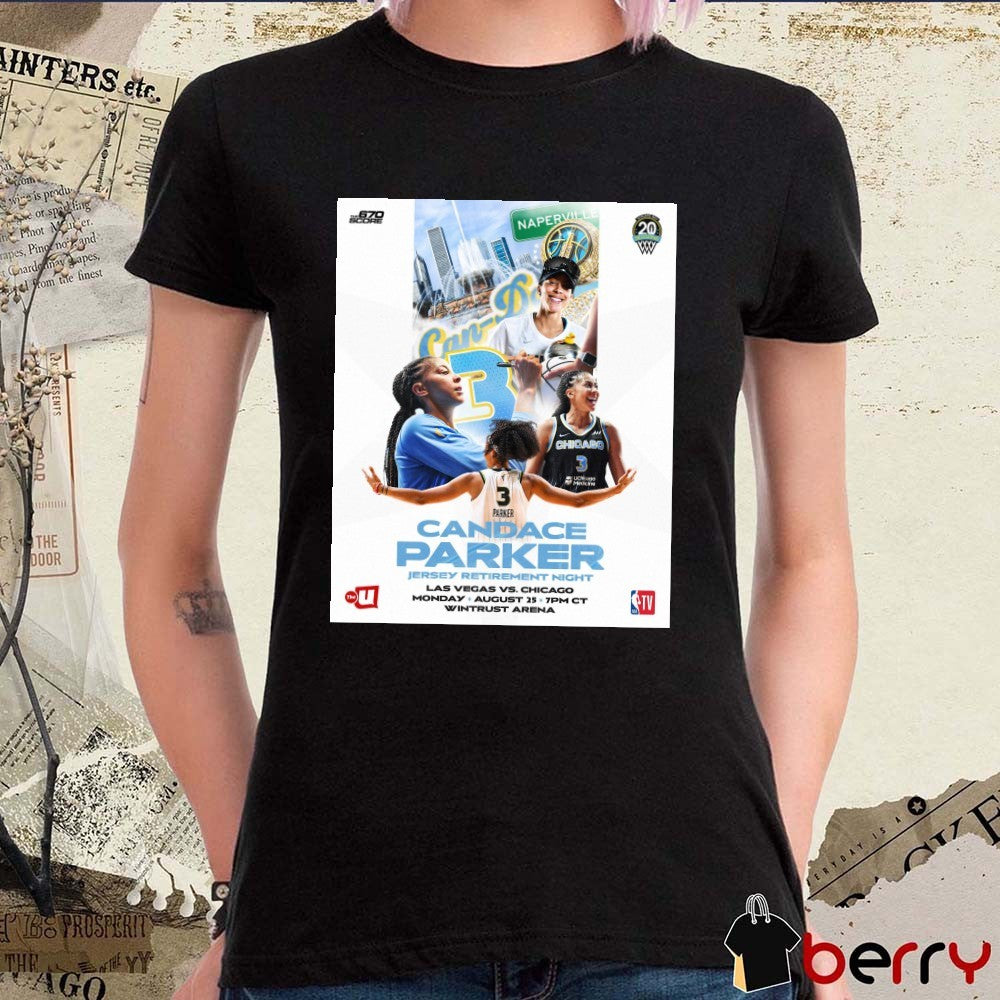 Candace Parker Jersey Retirement Night Las Vegas Aces Vs Chicago Sky August 25, 2025 Poster t-shirt