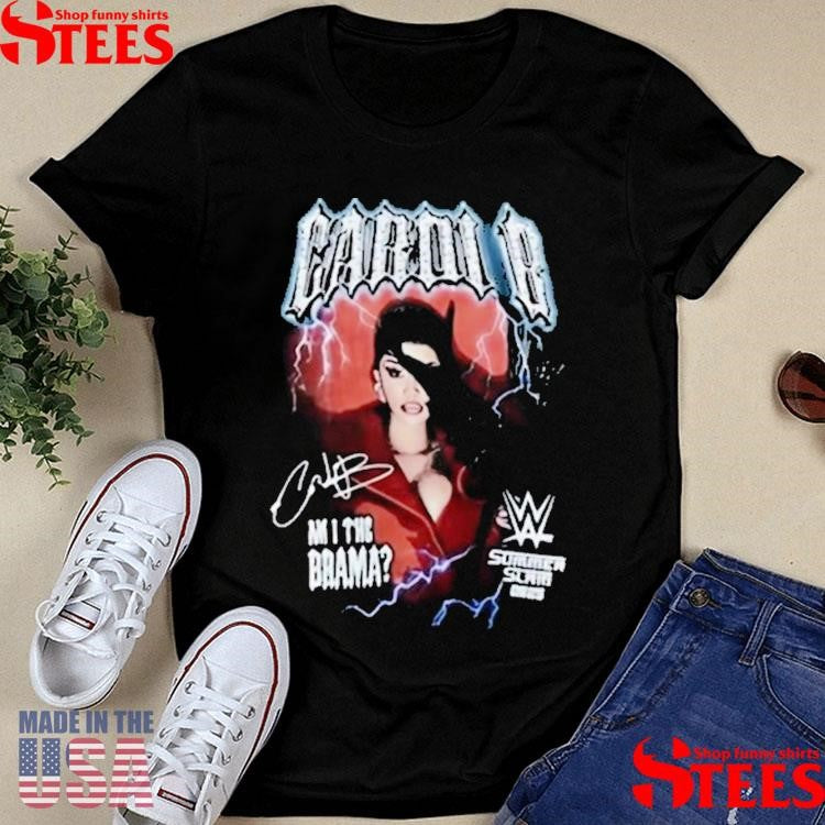Cardi B Summerslam 2025 Chrome Lightning T-Shirts