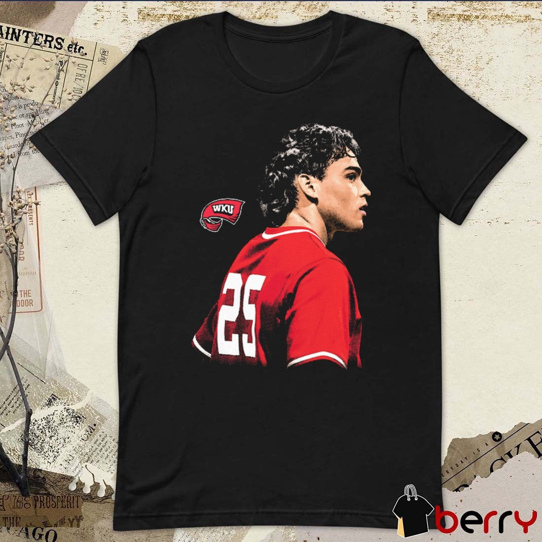 Carlos Vasquez Western Kentucky Hilltoppers baseball NCAA Division I Portrait t-shirt