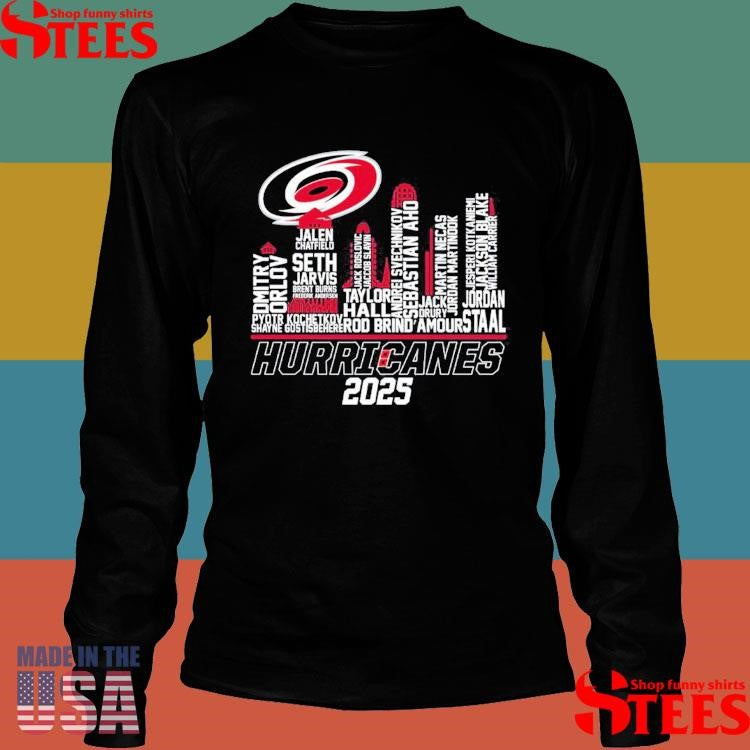 Carolina Hurricanes Skyline Players Name 2025 Shirts