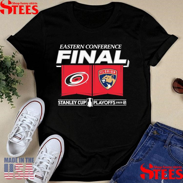 Carolina Hurricanes Vs Florida Panthers 2025 Eastern Conference Finals Matchup Center Ice Shirts