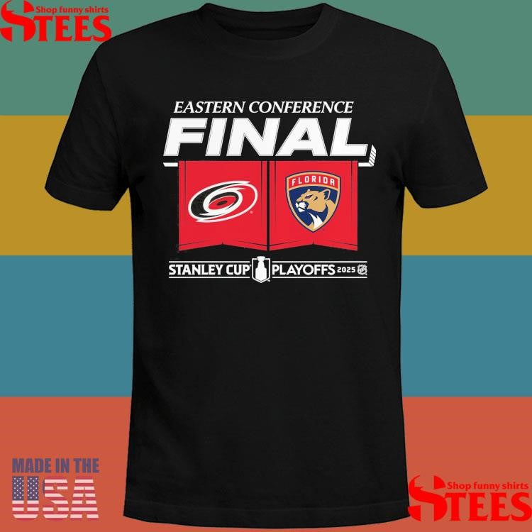 Carolina Hurricanes Vs Florida Panthers 2025 Eastern Conference Finals Matchup Center Ice Shirts