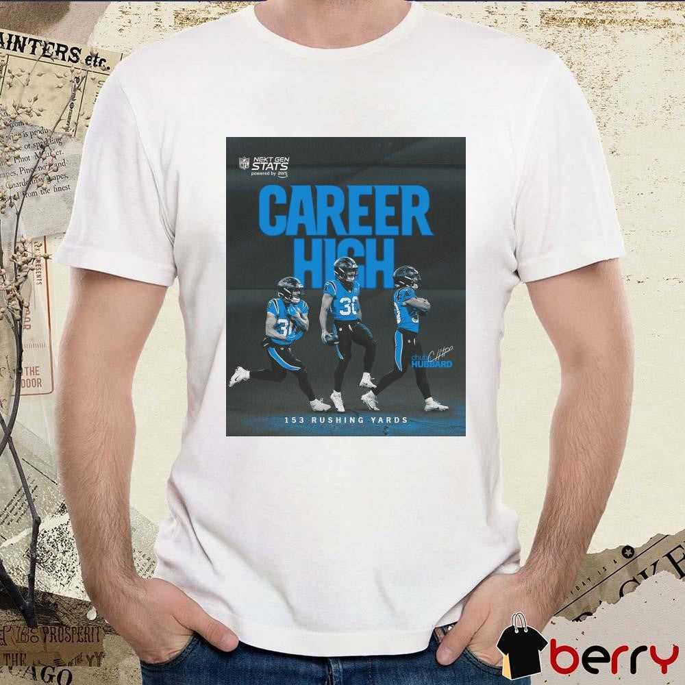 Carolina Panthers Chuba Shamar Hubbard Career High 153 Rushing Yards Signature Poster t-shirt