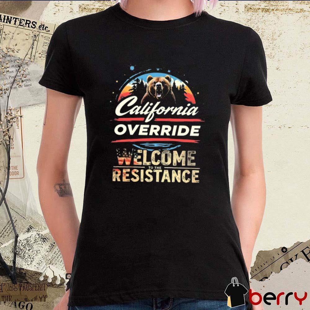 Cartel California California Override Welcome To The Resistance Vintage Retro t-shirt