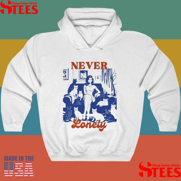 Cat Lady Never Lonely T-shirt