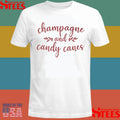 Champagne And Candy Canes Christmas T-shirt
