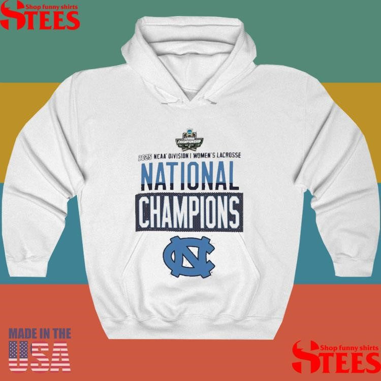 Champion Gray North Carolina Tar Heels 2025 Ncaa Women’s Lacrosse National Champions Locker Room Shirts