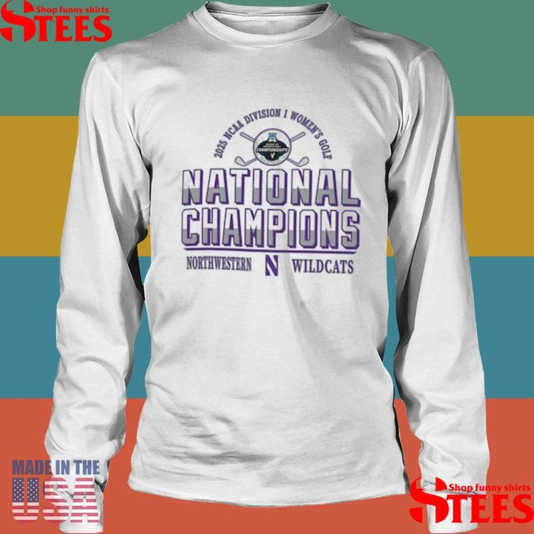 Champion Gray Northwestern Wildcats 2025 Ncaa Women’s Golf National Champions Shirts