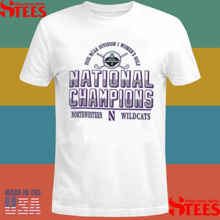 Champion Gray Northwestern Wildcats 2025 Ncaa Women’s Golf National Champions Shirts