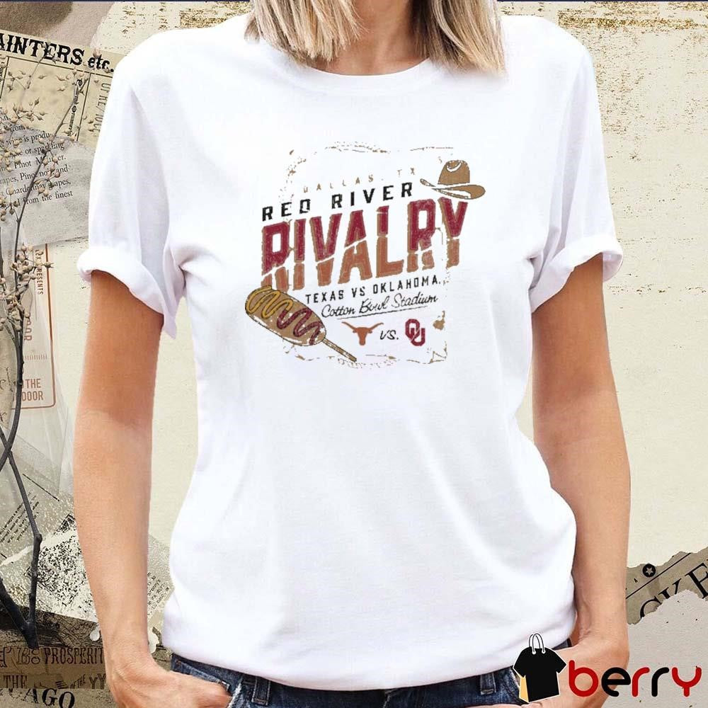 Champion Oatmeal 2024 Texas Longhorns vs. Oklahoma Sooners Red River Rivalry Corn Dog Match Up t-shirt