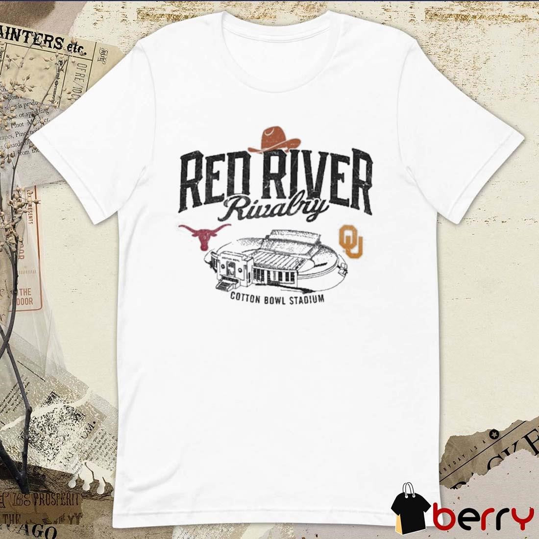 Champion Texas Longhorns vs. Oklahoma Sooners Red River Rivalry Stadium Match Up Vintage t-shirt