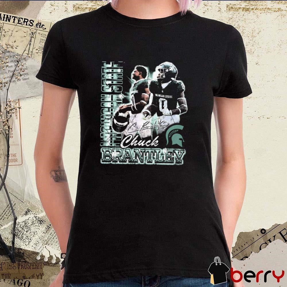 Charles Brantley Michigan State 90s graphic signature t-shirt