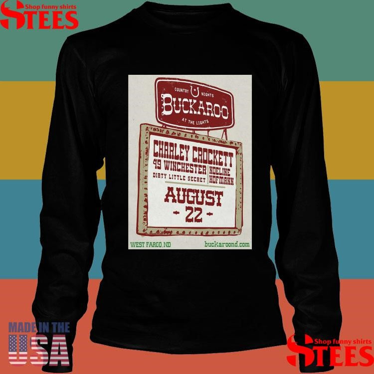 Charley Crockett Buckaroo In West Fargo, Nd Aug 22 2025 Tour Poster Shirts