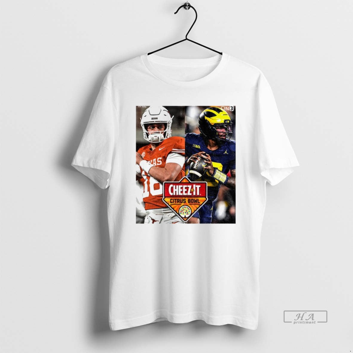 Official Cheez It Citrus Bowl 2025 Michigan Wolverines Va Texas Longhorns Football Camping World Stadium T-Shirts,...